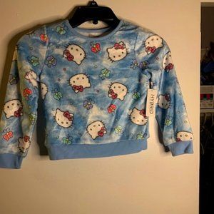 HELLO KITTY LONG SLEEVE GIRLS SZ 5 FLEECE SWEATER